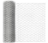 HpLive Wire Mesh, Hexagonal Chicken Wire Made of Galvanised Steel Mesh, Rust Resistant, Versatile Use as a Fence for Chicken Coop, Rabbit Enclosure, Garden Barrier, Silver (0.4 x 10 metres)
