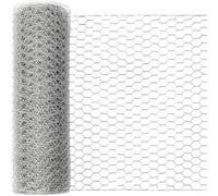 HpLive Wire Mesh, Hexagonal Chicken Wire Made of Galvanised Steel Mesh, Rust Resistant, Versatile Use as a Fence for Chicken Coop, Rabbit Enclosure, Garden Barrier, Silver (0.4 x 5 metres)
