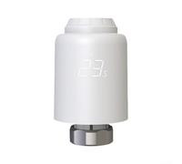 HpLive WLAN Radiator Thermostat with M30 x 1.5 mm Valve Connection, Programmable with for TUYA App, Window Open Detection and Child Lock, White