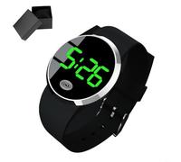 HpLive Women's and Men's Digital Watch with Large Display, Creative Electronic Dashboard Clock Made of ABS Plastic, Selectable Case (Silver Green)