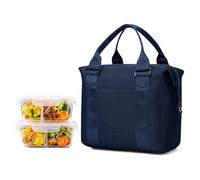 HPLQQ Insulated Lunch Bag, Leakproof Lunch Box for Women Men, Portable Tote Bag Thermal Cooler Lunch Container for Work, School, Picnic, Outdoor, BBQ,B3-Royal Blue