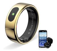 HPLSZCN Smart Ring Health Tracker, Touch Health Rings, Heart Rate, Blood Oxygen, Women Health, Sleep & Fitness Tracker, Smart Ring for Women & Men, No App Fee for Features (Gold, 8)