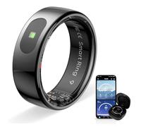 HPLSZCN Smart Ring Health Tracker, Touch Health Rings, Heart Rate, Blood Oxygen, Women Health, Sleep & Fitness Tracker, Smart Ring for Women & Men, No App Fee for Features (Black, 9)
