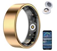 HPLSZCN Smart Ring, Size First, Health Ring No App Subscription, Heart Rate, Blood Oxygen, Fitness Monitor, Sleep Tracker, Women’s Health, Up to 7-Day Battery, Smart Rings for Men/Women (Gold, 12)