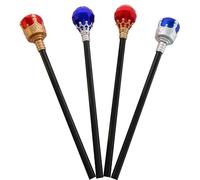 HPMAISON 4 Pieces King Game King's and Queen's Scepter Funny Halloween Fancy Dress Walking Cane Cosplay Costume Accessories for Adults Royal Prince Witches and Wizards Spellcasting Wand 42 CM