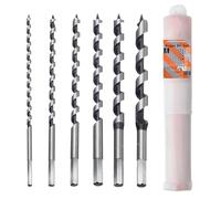 HPMAISON Auger Bit, 6 PCS Auger Bit Set Hex Drill Bits 230mm, Set of Drill Bits in Spiral Stainless Steel with 6mm 8mm 10mm 12mm 14mm 16mm Drill Bit