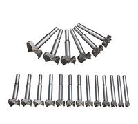 HPMAISON Forstner Drill Bit, 19PCS Tungsten Steel Boring Hole Saw Set, 10mm - 40mm Forstner Drill Cutter Bit Set Round Shank Wood Tools