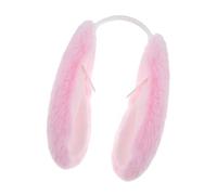 HPMAISON Furry Bunny Ears Headbands Pink Fluffy Cute Easter Rabbit Costume Accessories for Boys Girls Bunny Plush Ears Hair Styling Hairband Easter Party Cosplay Kids Fancy Dress Headwear