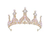 HPMAISON Girls Crystal Tiara Princess Costume Crown Headband Wedding Carnival Headdress Fancy Dress Hair Accessories Jewelry Gift for 2-12 Years Kids Women Birthday Dress Up Party Communion