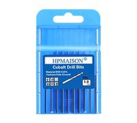 HPMAISON True 5% Cobalt Jobber Drill Bit Set, 10Pcs 1mm M35 High Speed Steel Twist Drill Bits, 118° Split Point Extremely Heat Resistant for Thin Stainless Steel, Soft Metal, Aluminum, Wood, Plastic