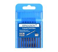 HPMAISON True 5% Cobalt Jobber Drill Bit Set, 10Pcs 2mm M35 High Speed Steel Twist Drill Bits, 118° Split Point Extremely Heat Resistant for Stainless Steel, Metal, Copper, Cast Iron, Wood, Plastic