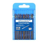 HPMAISON True 5% Cobalt Jobber Drill Bit Set, 10Pcs 3.2mm M35 High Speed Steel Twist Drill Bits, 135° Split Point Extremely Heat Resistant for Stainless Steel, Cast Iron, Hard Metal, Plastic, Wood
