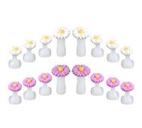 Hpmjz 16 pcs Daisy Toe Separators Silicone Flower Toe Spacers Cute Toes Dividers Pedicures Nail Art Tools for Women Men Straightening Overlapping Crooked Bunion Pads Soft Gel Foot Nail Salon Manicure
