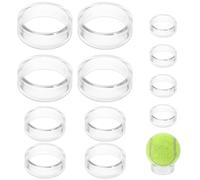 Hpmjz 18 Pcs Plastic Sphere Stands Round Baseball Stands Clear Acrylic Single Egg Display Rings Small Medium Large Easel Stand Holder for Deco Eggs Crystal Balls Golf Softball Tennis Spheres Marbles