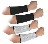 Hpmjz 2 Pair Cut Resistant Sleeve Arm Protective Sleeves Level 5 Arms Protective Dog Bite Safety Arms Sleeves Cut Resistant Forearm Sleeve for Work Gardening Kitchen & Cooking