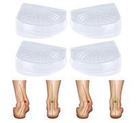Hpmjz 2 Pairs 3 Layers Adjustable Heel Inserts Adhesive Medial & Lateral Heel Insoles Supination Overpronation Insoles Anti-Slip Silicone Heels Inserts for Men Women Foot Alignment Bow Legs