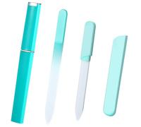 Hpmjz 2 PCS Glass Nail File and Buffer with Case Crystal Fingernail Filer Double-Sided Nail Care Tool Nano Nails Polisher Gifts for Nailart Women Girl Adults Wife Stocking Stuffers
