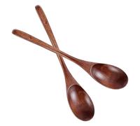 Hpmjz 2 PCS Wooden Spoons for Honey Coffee and Tea 8.86 Inch Wooden Mixing Spoons Long Handle Natural Wood Tea Spoon Kitchen Utensils for Stirring Eating and Cocktail Mixing