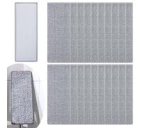 Hpmjz 20 PCS Flat Mop Head Replacement Pads Reusable Mop Pad Refill Washable Microfiber Mops for Wet/Dry Mops Flat Floor Cleaning Floor Care System (Grey)