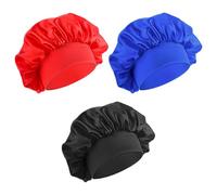 Hpmjz 3 Pcs Satin Kid Bonnets Girl Silk Sleeping Hat Child Sleeping Cap Boy Elastic Wide Band Bonnet Soft Breathable Sleep Cap Colorful Night Hats for Children Natural Long Short Hair Overnight
