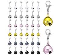 Hpmjz 30 Pcs Pet Bells for Dog Metal Jingle Bells Loose Beads Pet Collar Accessories Colorful Loud Pendant Bell Anti-Lost Training Bell for Puppy Cat Dog Charm DIY Crafts
