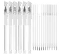 Hpmjz 6 pcs Eyebrow Microblading Marker Pen Makeup Lamination white Marker Pens Brow Mapping Pen Eyebrow Permanent Position Mark Tools with 18 Replacement Refills for Women Lip Skin