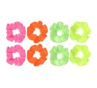 Hpmjz 8 Pcs 80s Neon Hair Scrunchies Solid Colors Elastic Hair Bands Soft Neon Hairs Ties 90s Scrunchy Ponytail Holders Silk Satin Hairs Accessories for Women Girls Party Outfits Halloween Christmas