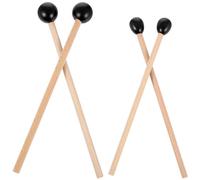 Hpmjz Pack of 4 Rubber Xylophone Mallet Chime Chime Percussion Tongue Drum Hammer Marimba Mallets Glockenspiel Chime Chime Chime Sticks Long Rubber Drum Stick for Wooden Block Bells Beginners Adults