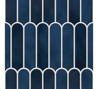 HPNIUB 10 Sheets Peel Stick Tile Stickers Navy Blue Moroccan Home 30x30cm
