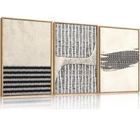 HPNIUB Abstract Mountain Lakes Framed Canvas Wall Art Set, Neutral Nature Landscape Wall Decor, Nordic Scenery Wall Painting, Modern Gallery Art Prints for Living Room, Bedroom (Dots 2 40x60cm)