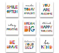HPNIUB Be Kind Inspirational Quote Kids Canvas Wall Art 20x25cm
