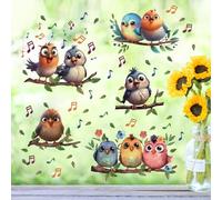 HPNIUB Birds Window Stickers,Hummingbird Window Sticker for Bedroom,Branch Bird Wall Stickers,Spring Summer Bird Garden Window Cling for Living Room Kid Room Nursery Glass Wall Decor