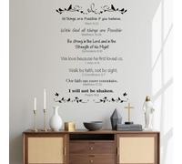 HPNIUB Inspirational Wall Stickers All Things are Possible Quote Decor