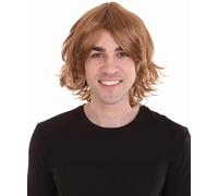 HPO 70’s Shag Wig - Brown Retro Wig with Breathable Capless Cap - 1970s Disco Costume Hair for Men, Women & Cosplay Events
