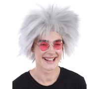 HPO 80’s Rock Style Wig for Men - Multi Colour Options - Breathable Cap - Retro Rockstar Hair for Halloween, Cosplay, and Themed Events