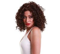 HPO Ada Curly 17.5 Inch Long 13x2.5 Hand-Tied Lace Front Wig, Great Heat Resistant Fiber, 20+ Shades of Natural & Blended Colors (#F4/30 - Brown with Caramel Highlights)