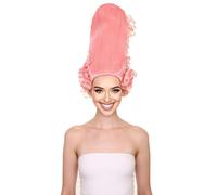HPO Adult Colonial Pink Beehive Hairstyle Wig, Flame-Retardant Fiber