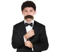HPO Adult Men’s Walrus Tash Moustache | Fake Costume Facial Hair | Bushy Vintage Style for Halloween, Cosplay, Fancy Dress & Stage
