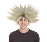 HPO Adult Men's Anime Spike Wig, Adult Halloween Party and TV/Movie Cosplay Wigs for Men, Flame-Retardant - Blonde