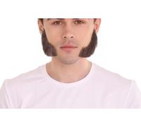 HPO Adult Men's Brown Facial Hair Set, Mutton Chops & Sideburns, Flame-retardant Synthetic Fiber - Brown