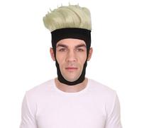 HPO Adult Men's Comic Mutant with Kinetic Power Wig, Flame-Retardant Hair for Men, Perfect for Halloween Cosplay and Costume Party - Blonde