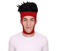 HPO Adult Men's Comic Mutant with Kinetic Power Wig, Flame-Retardant Hair for Men, Perfect for Halloween Cosplay and Costume Party - Black