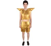 HPO Adult Men's Gold Troll Costume - TV Musical Movie Style Outfit with Dress - Synthetic Fabric for Halloween - X-Large