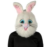 HPO Adult Unisex Fance Multicolor Eastern Bunny Costume Set, Suitable for Halloween Jumpsuit, Vest, Hood, Nose, Flame-retardant Synthetic Fabric - X-Large