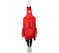 HPO Adult Unisex Red Lobster Costume with Hat and Gloves - Funny Ocean-Themed Pullover Outfit for Halloween, Cosplay, and Festivals - L/XL
