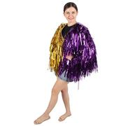 HPO Adult Unisex Tinsel Foil Jacket - Multicolour Carnival Costume with Two-Tone Shine for Halloween, Cosplay, Fancy Dress & Theme Events - Small