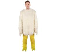 HPO Adult Unisex White Chicken Costume, Safe and Fun for Halloween with Flame-Retardant Synthetic Material - Large
