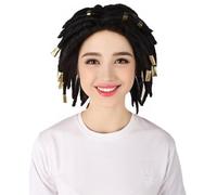 HPO Adult Women’s Short Black Wig Inspired by Caribbean Mythical Legends | Flame Retardant Synthetic Fiber | Perfect for Halloween