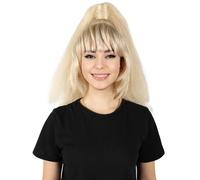 HPO Adult Women's Blonde High Ponytail Wig - Sleek Costume Look | Premium Breathable Capless Cap with Flame-Retardant Synthetic Fiber Hair