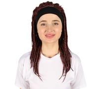 HPO Adult Women's Deluxe Dreadlocks Wig, 21 Inch Dreads Wigs Perfect for Cosplay, Flame-retardant - Burgundy